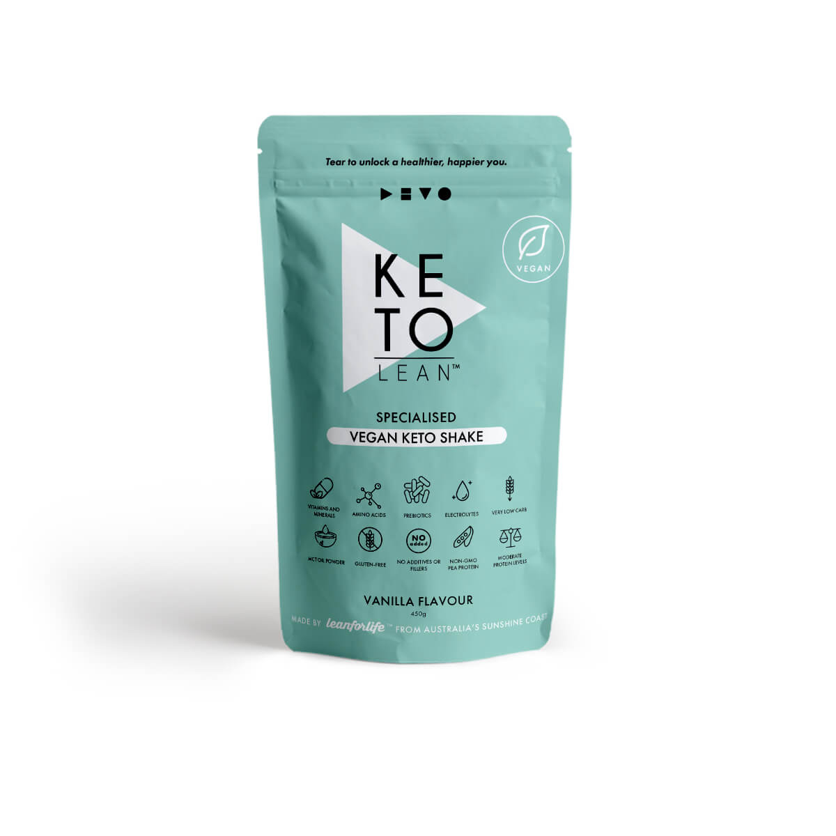 Vegan Keto Shake Vanilla Pack Front